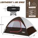 Camping Tent 2-4 Person, Waterproof Windproof Tent with Rainfly Easy Set up-Portable Dome Tents for Camping