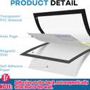 YixangDD 10 Pack Magnetic Sign Holder 8.5 x 11, Self-Adhesive Magnetic Wall Mount Sign Holder, Magnetic Document Holder for Wall Window Office Poster Store