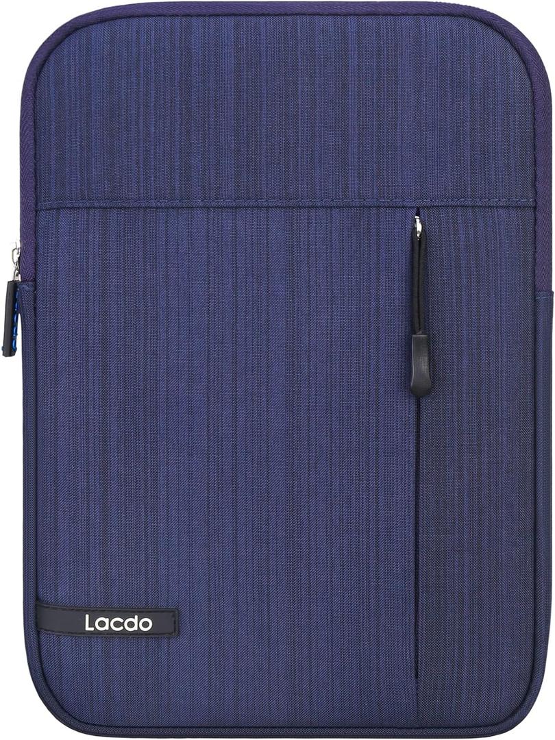 Lacdo Tablet Sleeve Case for 11 inch iPad A16 | 11 inch iPad Pro M5 M4 | 11 Inch ipad Air M3 M2 | 10.9" ipad/ipad Air | 10.2" IPad | 10.5" IPad Pro | Samsung Galaxy Tab A9+ Protective Bag, Blue