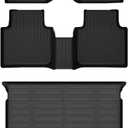 AIPOIL Floor Mats & Cargo Liner Set for 2018-2024 VW Tiguan All Weather Protection TPE Anti-Slip Automotive Full Set Custom Car Mats Volkswagen Tiguan Accessories - Black