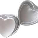 4 Inch Heart Shaped Cake Pan Set of 2, Aluminum Heart Shape Cake Tin, Small Baking Pan for Weddings, Birthday, Party Desserts, Family, Anniversary