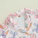 Ayalinggo Baby Girl Easter Pajamas Toddler Kids Egg Bunny Pjs Feather Trim Satin Sleepwear Nightgown Button Down Shorts Set (Pink Floral Feather, 9-10 Years)