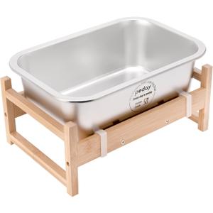 PEDAY 1.2 Gallon Raised Dog Water Bowl, Human Grade 18/8 Stainless Steel