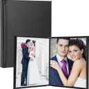 Neil Enterprises Inc. 8" x 10" Black Leather Self-Stick Photo Album - Holds 20 Photos