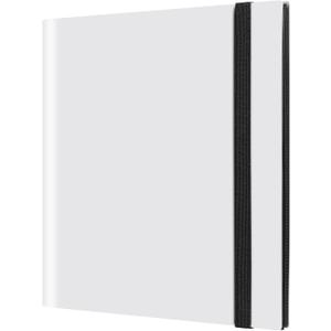 GEAoffice Card Binder, 12 Pockets Trading Card Album Folder, 624 Side Loading Pocket Card Book Holder for Yugioh, MTG, TCG, Sports & Games Cards, White, Large-12 Pockets