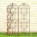 hogardeck 4 Packs 60 * 18 inch Metal Garden Trellis for Climbing Plants Outdoor,Heavy Duty,Gold Coating Rustproof Trellis for Rose, Vegetable, Flowers, Expandable,Perfect for Training Climbing Plants