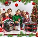 Shappy 4 Pcs 36 Inch Back to School Wreath Storage Container Clear Wreath Storage Bags PVC Waterproof Garland Bags with Clear Window Dual Zippers and Handles for Holiday Artificial Garland (Red)