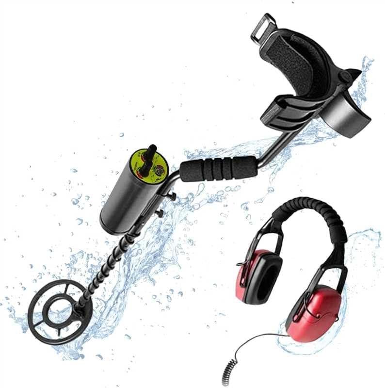 Underwater Metal Detector for Professional Adults, Precise Sensitivity 8.6"Coil, Small Object Filter,LED & Alarm with Headphone,IP68 Full Waterproof Submersible up to 130 ft for Scuba Diving