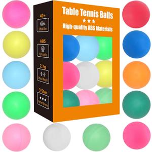 Ping Pong Balls 12 50 or 100 Pack: 3 Star Colored Table Tennis Balls for Outdoor Practice Party Games Cats Toys