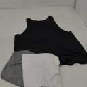 icyzone Women's Racerback Workout Tank Tops - Athletic Yoga Tops, Running Exercise Gym Shirts (Pack of 3), XL