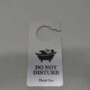 Silver 'In Bath' - Bathroom in use - Do Not Disturb, Door Sign, Door Hanger Sign. Perfect for use at home to stop intruders whilst bathing.