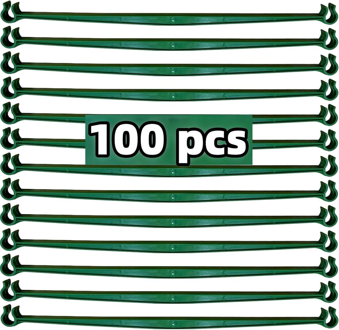 100Pcs Stake Arms for Tomato Cage, 11.8 inch Tomato Stake Connectors, Expandable Support Trellis Connectors for 11mm Stakes for Garden Climbing Plants Vegetables