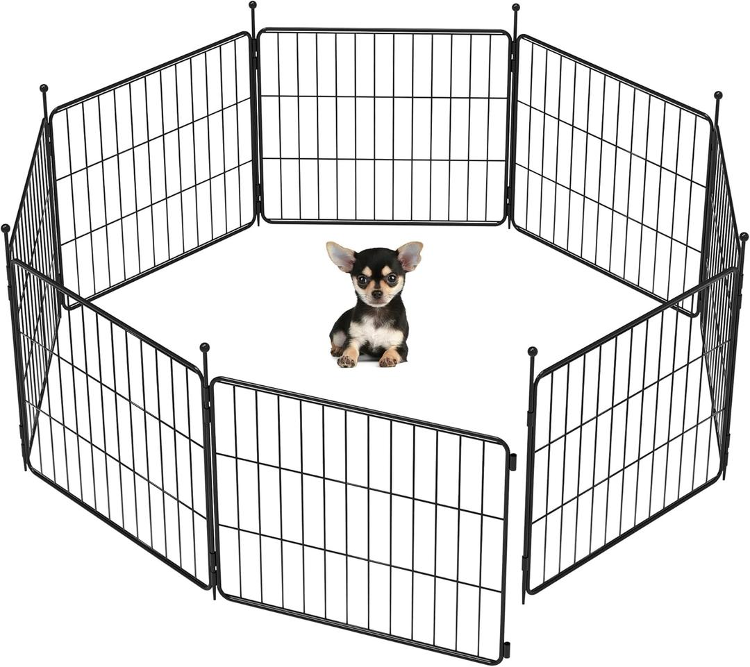 FXW MiniPaws Dog Playpen for Yard & RV Camping, Expandable 20-inch 8 Panels for Puppies and Small Dogs, Portable for Indoor and Outdoor Use