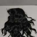 Wigs for Women Wavy Short Black Wig with Bangs Curly Bob Wig Shoulder Length Women's Wigs Synthetic Heat Resistant Fiber Wigs for Daily Party Use (14 Inches)