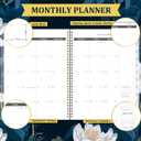 2027-2031 Monthly Planner - 5 Year Planner/Calendar from JAN. 2027 - DEC. 2031, 9" x 11", Monthly Tabs, Back Pocket, Twin-Wire Binding, Transparent Waterproof PP Cover