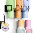 Magnetic Stanley Cup Holder for Refrigerator, Water Bottle Organizer with 2 Holders & 1 Lid Rack for Stanley 40 oz, Tumbler Lid Organizer for Stanley Cup Accessories, Ideal for Gifts