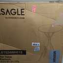 VASAGLE Bar Table, Round Cocktail High Top Pub Bistro Table, Steel Frame, 1 pack