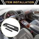 1 Set Tailgate Handle Cover Exterior Trim for Ford F-150 2021-2024 ABS Carbon Fiber Pattern Black