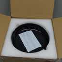 AmorArc 9.75'' Ceramic Large Pasta Bowls, 38oz Stoneware Flat Serving Bowls Set of 4, Oven,Microwave&Dishwasher Safe Bowls with Wavy Rim for Fruit Pasta Salad Meal, Matte Black