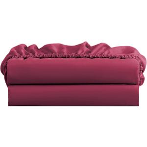 FreshCulture Twin XL Fitted Sheet Only 2 Pack - Hotel Quality Fitted Sheet - Ultra Soft & Breathable - Brushed Microfiber - Deep Pocket - Cooling Fitted Sheets for Twin XL Size Bed (Burgundy)