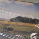 DJSYLIFE Framed Wall Art for Living Room, Vintage Landscape Canvas Wall Art Prints, Nature Countryside Scenery Artwork, Retro Vast Grassland Pictures for Farmhouse Country Bedroom Decorations 20"x40"