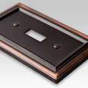 Amerelle Continental Double Duplex Cast Metal Wallplate in Aged Bronze