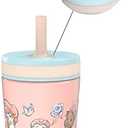 Zak Designs Disney Princess Kelso Toddler Cups For Travel or At Home, 12oz Vacuum Insulated Stainless Steel Sippy Cup With Leak-Proof Design For Kids (Ariel, Belle, Cinderella, Mulan, Tiana)