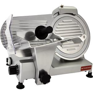 10" Premium Chromium-plated Steel Blade Electric Deli Meat Cheese Food Slicer Commercial and for Home use 240W BESWOOD250