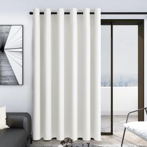 Deconovo Blackout Curtains Grommet, 100% Blackout Thermal Drapes Room Darkening for Bedroom & Living Room, Machine Washable, (80" W x 84" L (Pack of 1), Pure White)