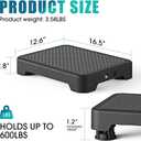 SPACELEAD Mobility Step Stool for Adults & Seniors, Indoor/Outdoor Portable Stair Assist, Anti-Slip Platform for Bathroom Kitchen, Office, and Bedroom, 600lbs Capacity, Black Black