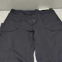 Womens Casual High Waist Straight Leg Pants Stretchy Button Business Dress Work Pocket Trousers,XL