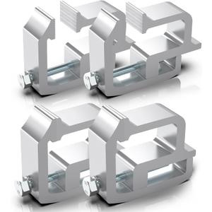 Truck Topper Camper Clamps - 4 Pack Sliver Truck Clamps and Mounting Canopy Clamps for Dodge Dakota Ram 1500 2500 3500, F150 F250 (4, Silvery)