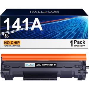 HALLOLUX 141A Toner Cartridge (No Chip) Compatible Replacement for HP 141A Black LaserJet Toner Cateridge W14101A Compatible for HP LaserJet M110we M110 M140we M139w M140w Printer(1 x Black Pack)