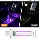 USB Retro Car Lamp, Touch-Control Portable LED Car Ambient Light, USB Powered Night Lights, Suitable for Bedroom, Camping, Holiday Decorations. (Purple Light)