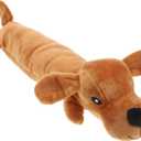 balacoo Squeaky Plush Dog Chew Toys for Puppies and Cats Interactive Sound Pet Toys Cartoon Sausage Dog Design 15.74X3.54X1.18In Soft Material Indoor Outdoor Play