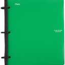 Five Star Flex Hybrid NoteBinder, 1-1/2 Inch Binder with Tabs, Notebook and 3 Ring Binder All-in-One, Green (72401)