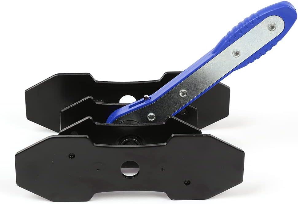 ALLGOOD 360° Brake Caliper Press Tool with 2 Groups Steel Plates,Blue Ratchet Piston Spreader Automotive Tools Car Brake Repair & Instalation,4 in 1 Universal Disc Ratchet Brake Caliper Tool