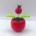 Red Solar Dancing Flower Car,Dashboard Decorations,Funny Solar Powered Dancing Flower Pot Car Ornaments Flower Swinging Toy, Dancing Solar,Early Development and Activity