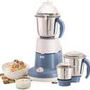 Excel Pro 3-Jar Mixer Grinder Kitchen Grinding Genius 750 Watt Powerful Motor, 3 Variable Speed with Incher, 110V,Blue