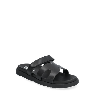SM NEW YORK Leather Sandals Black Size 6