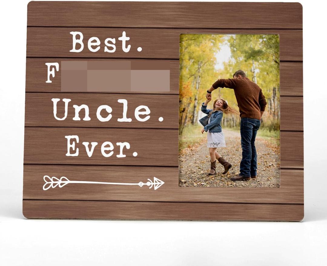 FONDCANYON Uncle Gifts: Best Ever Picture Frame, 4x6 Inch Photo, Perfect for Uncles from Nieces and Nephews
