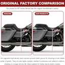Driver Passenger Low-Profile 2-Up Leather Seat Fit for Harley Davidson Street Glide 2024-up,CVO Street Glide 2023-up,Road Glide&CVO Road Glide ST 2024-up,CVO Road Glide 2023-up Black