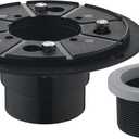 PVC Shower Drain Base Kit Include 2-inch PVC Shower Drain Base Flange, Threaded Adjustable Adaptor and Rubber Coupler Gasket for Square&Linear Draind Installation