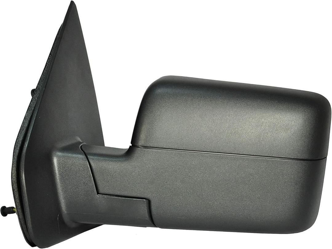 Dependable Direct Driver Side Mirror Fits Ford F-150 2004-2008  Power Remote, Non-Heated, Non-Folding, Unpainted  Left Rear View Door Mirror OEM, FO1320233, 8L3Z17683EA, 4L3Z17683BAB, 6L3Z17683BA