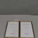 4x6 Picture Frame Gold - Brushed Brass Modern Simple Thin Aluminum Metal Photo Frame with HD Real Glass, Display for Tabletop and Wall Collage (2 Pack)