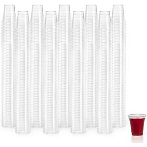 Bekith 1000 Pack Communion Cups, Plastic Disposable Cup Fits Standard Holy Communion Trays, 0.5 Ounce, Clear