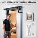 EAST MOUNT Doorway Pull Up Bar, Adjustable Height, Leave Installed, Full Range Pull-Ups, No Drill Home Gym Equipment, Multi-Grip Pull Up Bar, Holds up to 440 LBS