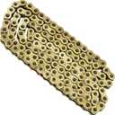 Motorcycle 520 Chain 120 Links with O-Ring Gold Replacement for Most Motorcycle and Dirt Bike