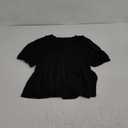 Acelitt Women's Spring Summer Puff Short Sleeve Peplum Top Casual V Neck Smocked Blouses Dressy Shirt (X-Large)