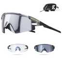 KAPVOE K410 Cycling Glasses, Photochromic Sports Sunglasses for Men and Women, UV400 TR90 Frame, Adjustable Temples, Includes Bike Bag, Mountain Bike Glasses for Outdoor Riding